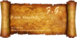 Funk Gusztáv névjegykártya